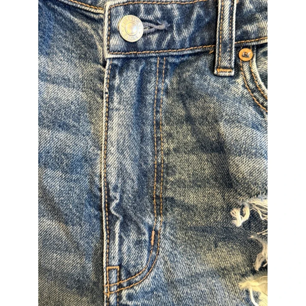 NWT American Eagle Womens 12 High Waisted Baggy Denim Shorts Boho Festival Y2K